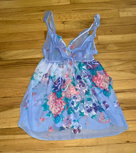 In Bloom floral purple Lingerie Dress
