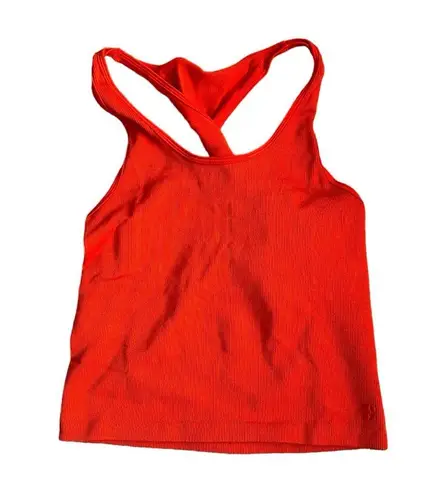 Sweaty Betty  Seamless Twist Back Tank Top In Resort Red