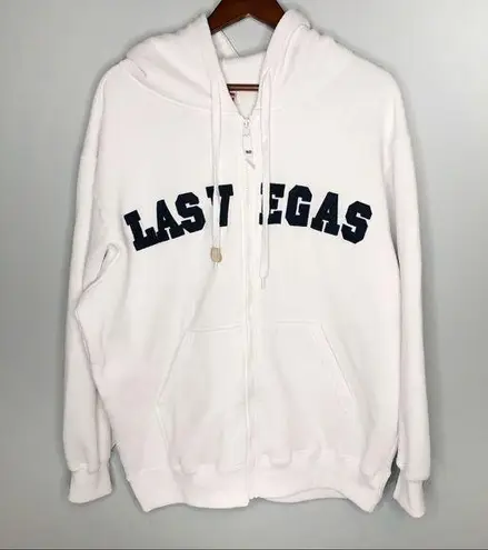 Hill heavy weight Las Vegas souvenir zip up hoodie White Size L