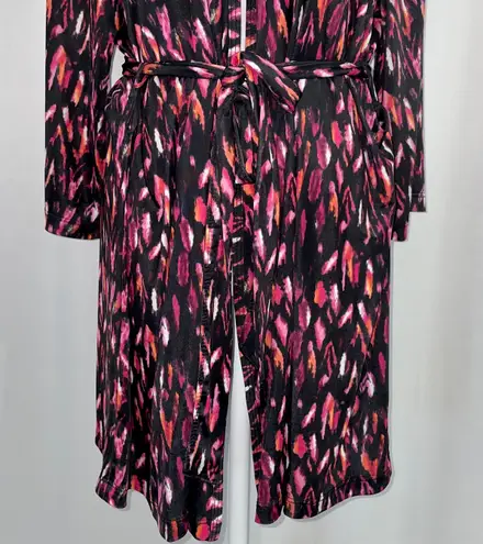 5 TWO 3 New Robe Cardigan Lightweight Knit Kimono Jacket Black Pink