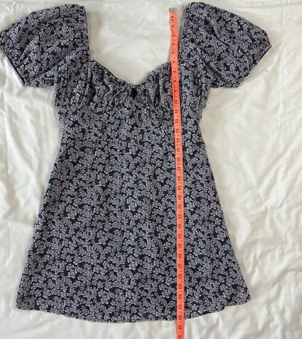 Essue E.Ssue Women's Medium Blue Floral Prairie Mini Dress Spring