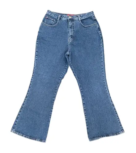 Zana Di Flare Blue Denim Jeans 100% Cotton Curvy Fit Size Women's 16