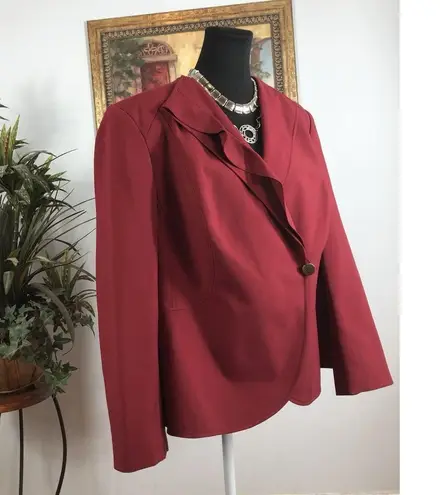 John Meyer Women Plus Jacket 16W Long Sleeve Lined Clueless Preppy Office Siren