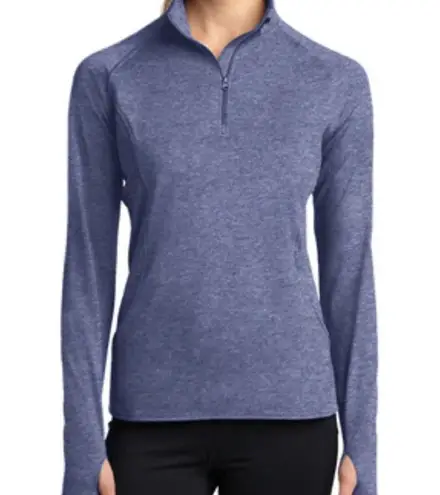 Jockey Eco Comfort Sueded Jersey 1/2 Zip Tech Top Blue