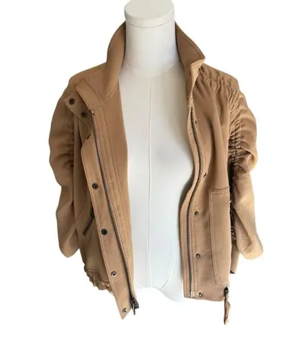 Veronica Beard - Paros Drawstring Jacket Women's Tan Jacket Sz S