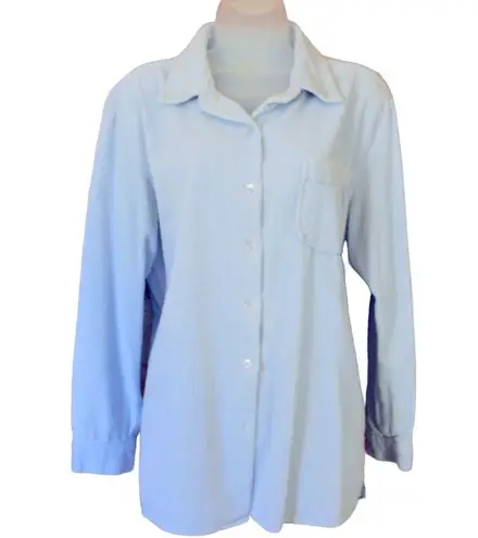 Chadwick's Real comfort by  blue cordaroy long sleeve button up size L