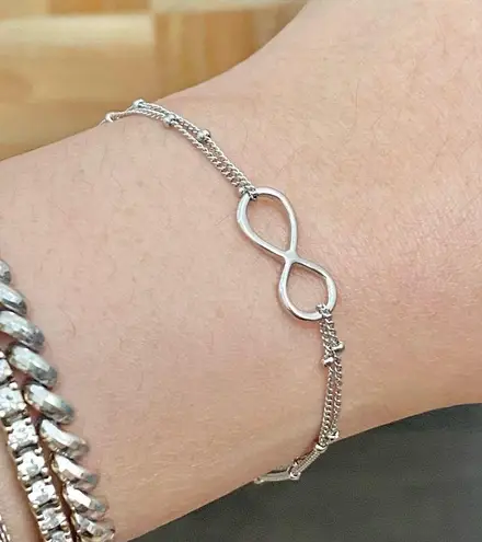 infinity Silver-tone Dainty  Bracelet