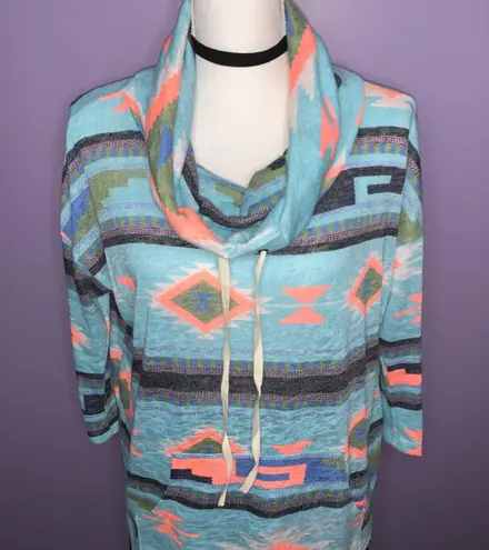 143 Story NEW Boutique Tribal Print Knit Top