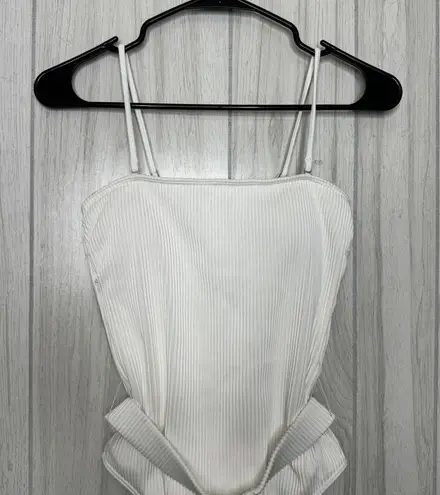 Abercrombie & Fitch NWT  Ribbed Belted One Piece Swimsuit Cheeky size S Small