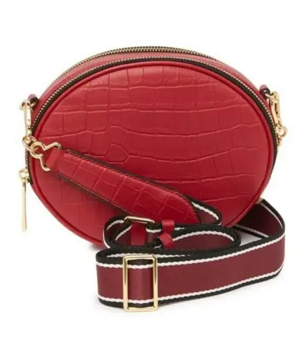 Marc Jacobs Rewind Croc Embossed Oval Crossbody Red 165 52 Off Retail From Ell