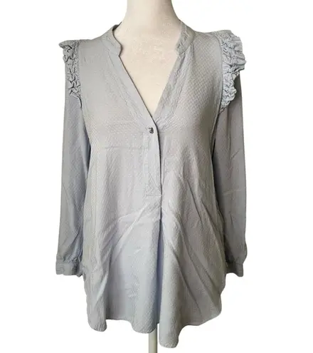 Halston Heritage light blue long-sleeve top size S