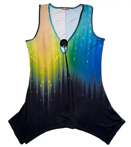 Simply Aster by Firmiana Sleeveless Smocked Maxi Dress Size Large Blue