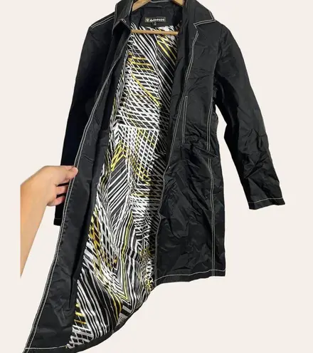 Dollhouse Vintage Black Contrast Stitching Long Coat Size Medium