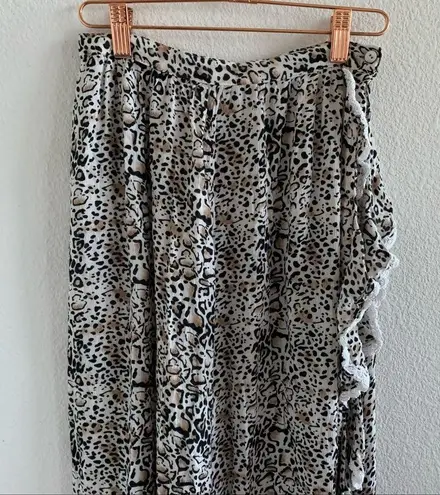 Rove Swim Animal Print Open Side Slit Cover Up Small