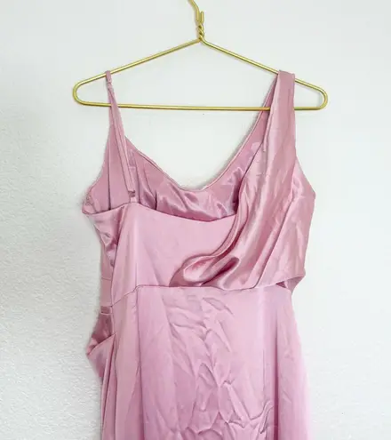 Revelry Maxine Satin Maxi Dress Size 10 Pink Bridesmaid Wedding