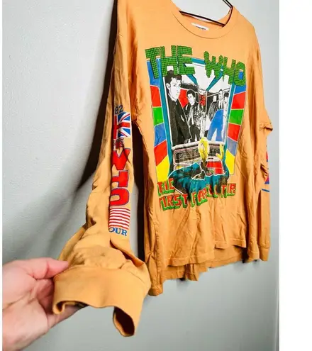 Daydreamer Vintage Peach The Who First Farewell Four Long Sleeve Tee Size Small