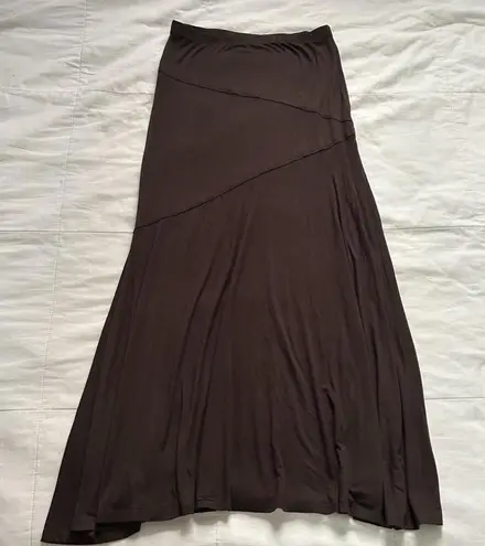 Karen Kane Brown stretchy jersey maxi skirt size small