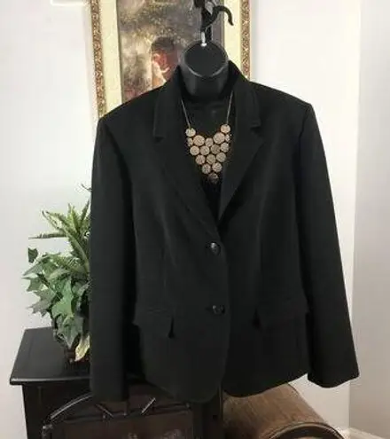 Nine West  Women’s 16 Jacket Open Front Long Sleeve Lapel Collar Black Lined