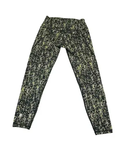 Sweaty Betty The Power Pocket 7/8 Leggings in Black Herringbone Size small