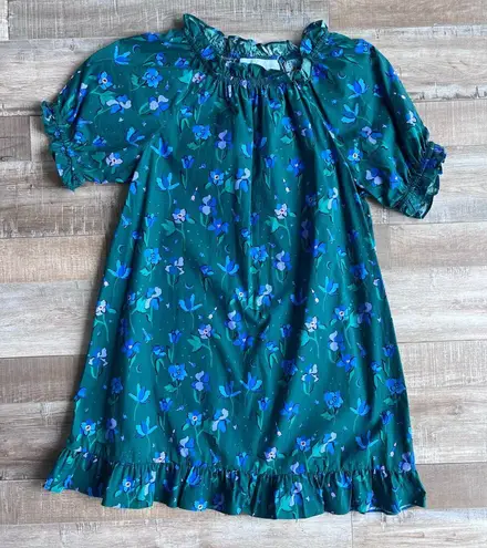 Hill House Home Katherine Emerald Botanical Nap Dress XS