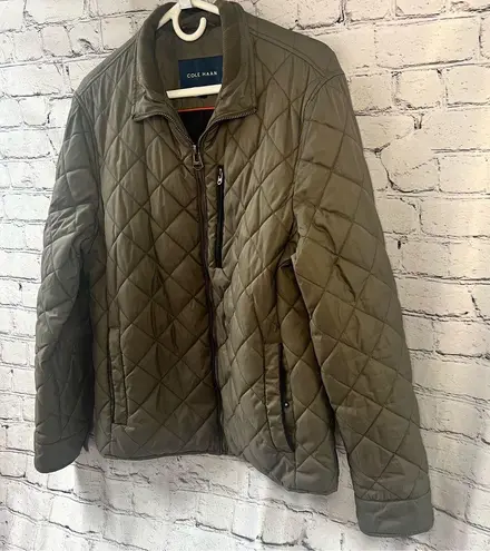 Cole Haan  Olive Green Quilted Winter Jacket Women’s Size Small