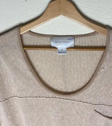 Brochu Walker Tan & White Long Sleeve