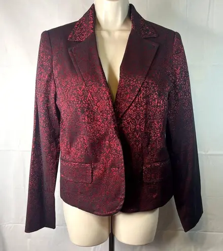 Apt. 9  Fancy Red Damask Dress Blazer Womens Size 12