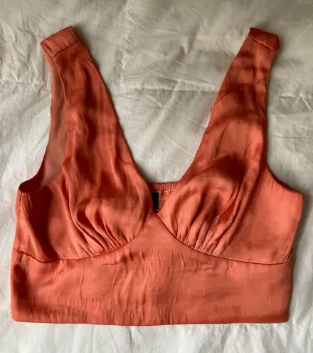 Lulus coral silk top