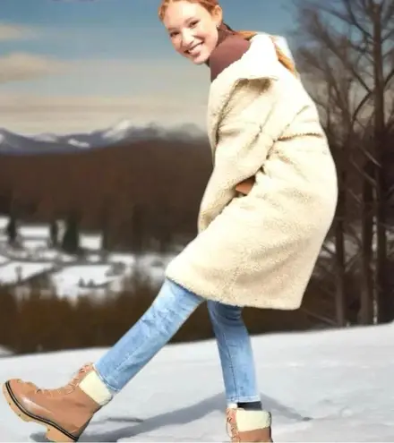 New MSRP $115 Violet & Red Womens Alexa Leather Lace Up Bootie Womens Sz 7.5 Brown