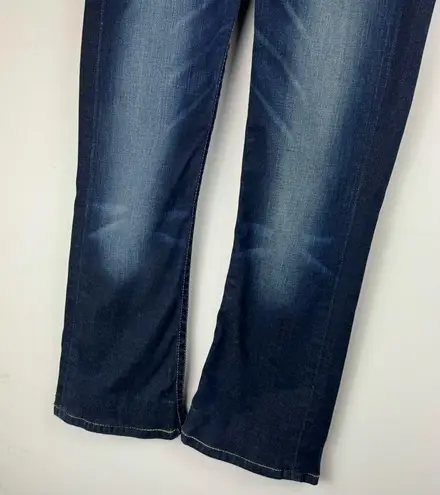 BKE Dakota Womens Dark Wash Bootcut Jeans Sz 25 Thick Stitching Stretch Denim