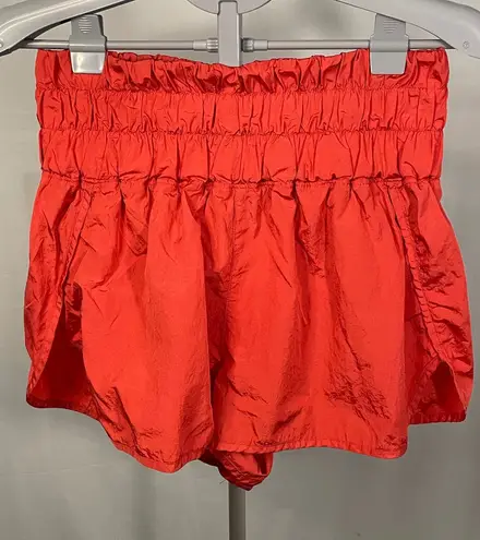 FP Movement Free People Women's The Way Home Shorts Red Athletic Gym Size L