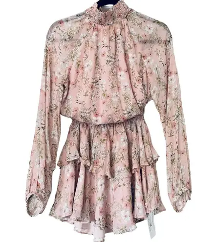 Yumi Kim  Flower Mini Ruffle Dress in Eden Blush Floral Medium NWT Retail $238