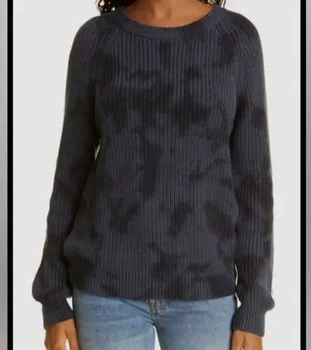 Black Cotton Cashmere Sweater Rails VENUS IRON BLACK TIE DYE size S