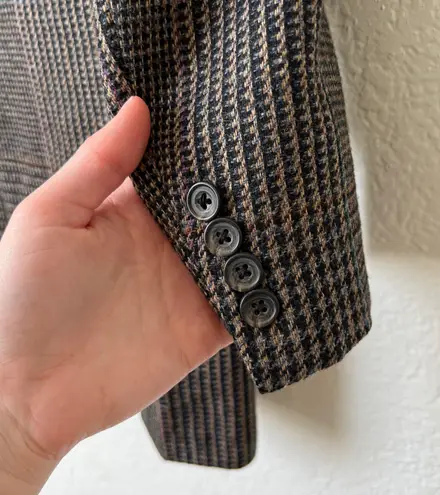 Nordstrom Vintage  Gray Plaid Blazer