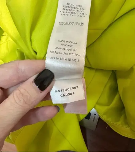 Aidan by Aidan Mattox Asymmetric High Slit Evening Gown Lime Green Size 4