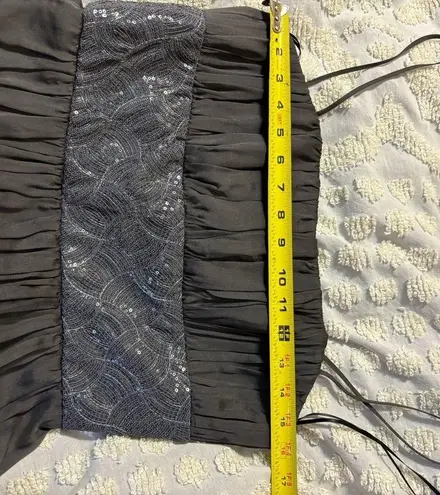 ABS Allen Schwartz Gray Evening Gown Size 6 Mardi Gras Balls Dance Prom Formal