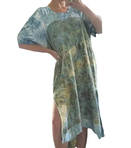 Painted Threads Painted Oyster Handmade Tiedye Hi Low MIDI Dress