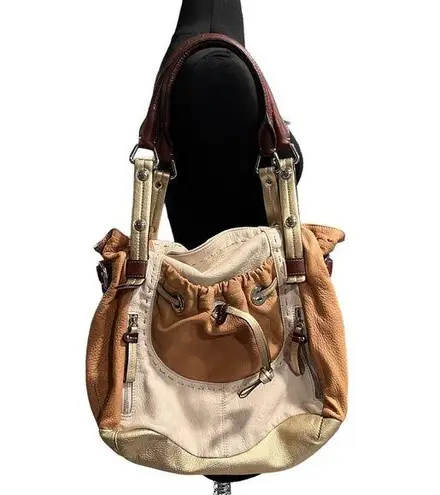 B Makowsky B. Makowsky Multicolor Leather Bucket Hobo Bag Purse