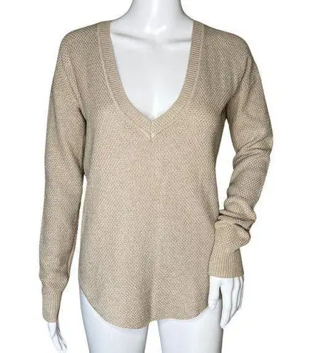 Artizia Wilfred Sweater Womens XXS Biege Silk Cashmere Neutral Minimalist Preppy