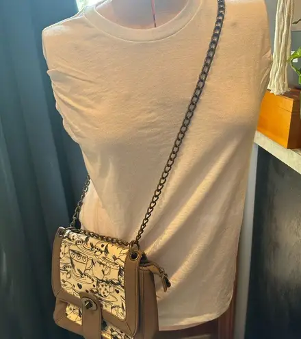 Yumi Purse Chain Strap Tea Cup Coffee Mug Bag Shoulder Crossbody Tan