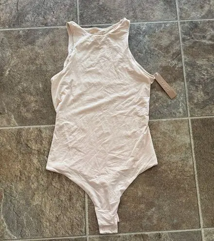 SKIMS Fits Everybody High Neck Bodysuit Sand Size Small