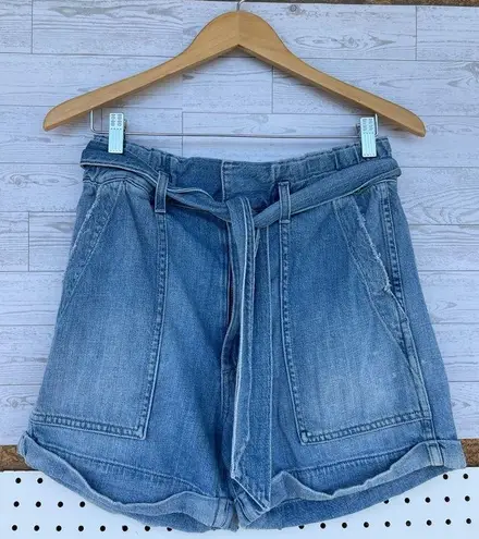 AMO Shorts Blue Finder Keepers Paperbag Denim Women size 27