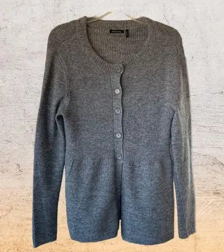 Daisy Fuentes Sweater Gray Button Cardigan Womens Small