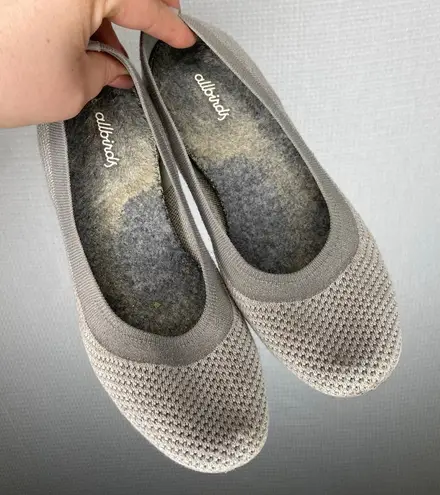 Allbirds Women's size 8 Gray Knit Ballet Flats Shoes Lightweight Comfortable