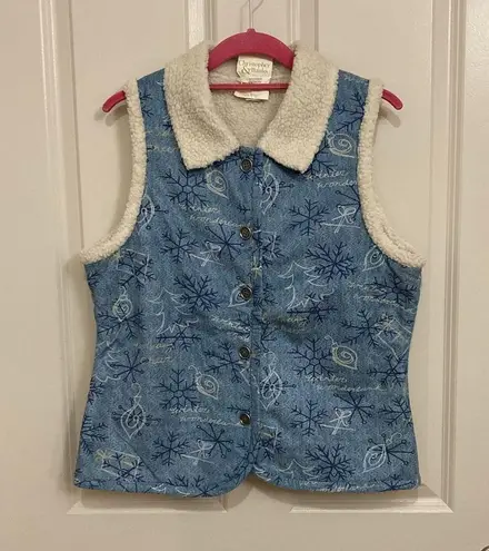 Christopher & Banks Faux Shearling Holiday Vest