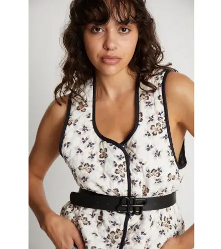 💕MUNTHE💕 Sahla Outerwear Quilter Vest ~ Floral Print/Nature Scene 36 NWT White Size undefined