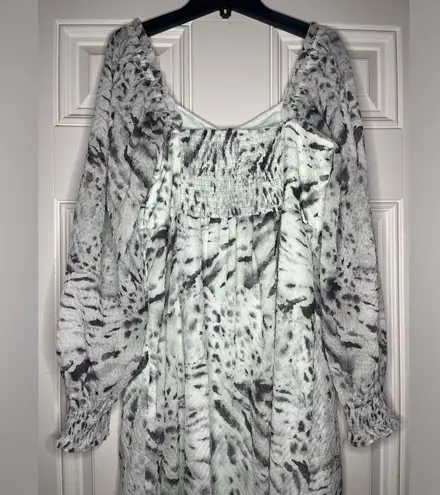 ALL SAINTS NEW NWT Bari Perpetua Long Sleeve Dress In Soft Grey Size 8 women’s