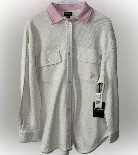 PacSun Playboy By  V-Day Lounge Button Down Shirt