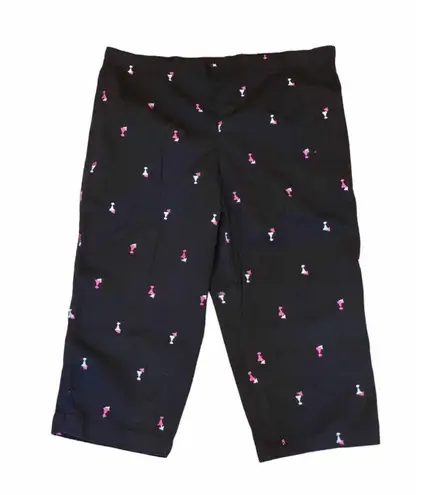 White Stag Retro Margarita Embroidered Capri Clam Digger Pants 12