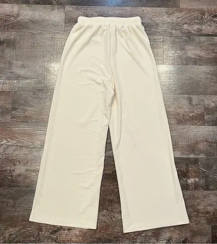 Cider Cream Colored Lightweight Wide Leg Cropped Pants Size XS